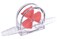 Alphacool Eisfluegel Flow Indicator, Red Fins, Clear Body