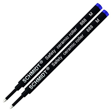 Schmidt 2 Pack - Blue- 888 Medium Rollerball Refill