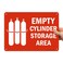 SmartSign "Empty Cylinder Storage Area" Sign10" x 14" Plastic