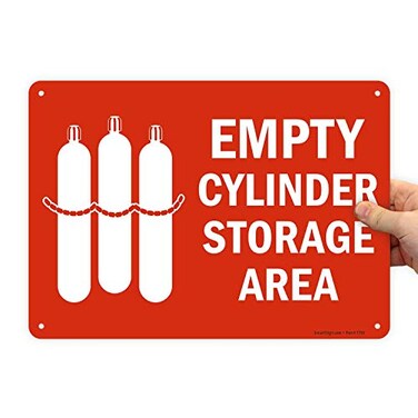 SmartSign "Empty Cylinder Storage Area" Sign10" x 14" Plastic