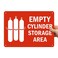 SmartSign "Empty Cylinder Storage Area" Sign10" x 14" Plastic
