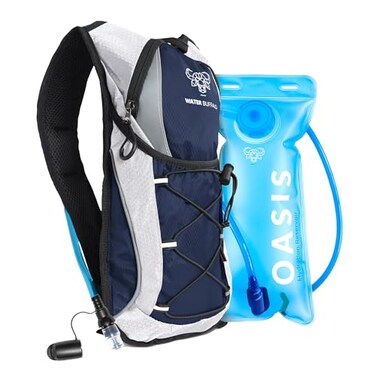 Water Buffalo Road Runner 12L Hydration Backpack, 2L Bladder, Arctic Blue