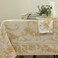 Benson Mills Harmony Scroll Woven Damask Fabric Tablecloth, Everyday, Parties, Special Occasions, Weddings and Holiday Table Cloth ,60" X 120" Rectangular, Silver“ Gold
