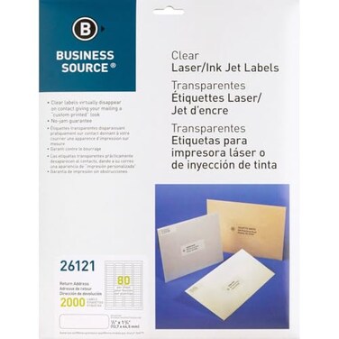 Business Source Labels Labeling Systems Address Label, 1/2"x1-3/4" ,26121
