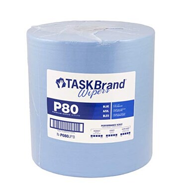 TaskBrand N-P080JPB Hospeco Premium Series Heavy Duty Wipers, Jumbo Roll, 12" X 13", Blue ,475/RL