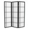 Red Lantern 5 ft. Tall Double Cross Shoji Screen - Black - 3 Panels