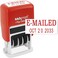 MaxMark Self-Inking Rubber Date Office Stamp with E-MAILED PhraseDate - RED Ink ,Max Dater II, 12-Year Band