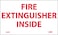 NMC M28PP Fire Sign, "FIRE EXTINGUISHER INSIDE", 5" Width x 3" Height