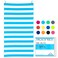 Your Choice Microfiber Beach Towel Sand-Free 60x30 Light Blue Stripe