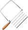KAKURI Coping Saw Coping Frame and 5 Replacement Blades Set ,Woodworking, Wood Board, Plastic, and Metal Cutting Blade