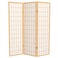 Red Lantern 5 ft. Tall Window Pane Shoji Screen - Natural - 3 Panels