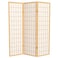 Red Lantern 5 ft. Tall Window Pane Shoji Screen - Natural - 3 Panels