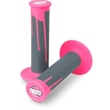Pro Taper Clamp on Grips - Full Diamond ,Neon Pink/Dark Grey