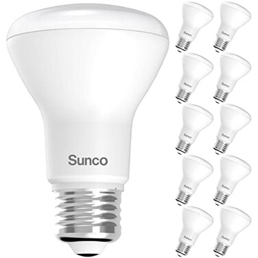 Sunco Lighting Sunco 10 Pack BR20 LED Bulb Flood Light, E26, 7W=50W, 5000K Daylight