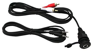 zdyCGTime 3.5MM AUX Panel Mount Cable - 3.5mm Extension Mount, Dash Mount, Flush Mount, Panel Mount Cable, for Car, Boat, Motorcycle ,2M