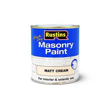 Rustins Quick Dry Masonry Paint Matte Cream 500ml