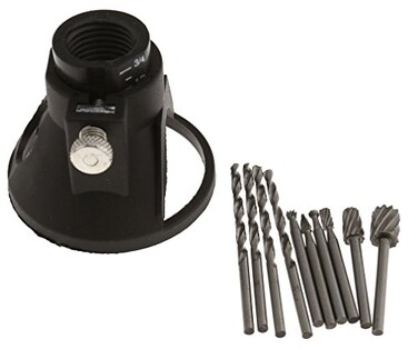Micro Traders Precise Rotary Carving Locator Positioner For Dremel Tools with Carbide Burr HSS Router File Bits