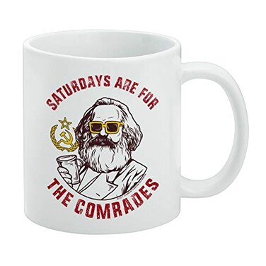 GRAPHICSMORE Saturdays Are For The Comrades Communists Funny Ceramic Coffee, 11oz, White