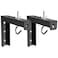 WALI Universal Projector Screen Ceiling Mount, Wall Hanging Mount L-Brackets, 6 inch Adjustable Extension with Hook Kit, Perfect Projector Screen Placement Hold up to 66 lbs ,PSM001-B, Black