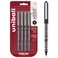Uni-Ball uniball Vision Rollerball Pens, Micro Point ,0.5mm, Black, 4 Pack
