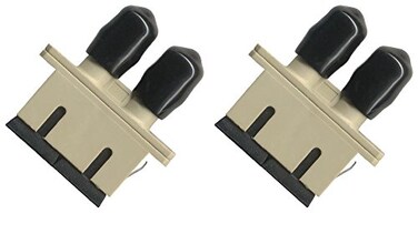 RiteAV ,2 Pack Fiber Optic Adapter Coupler SC to ST Multimode Duplex
