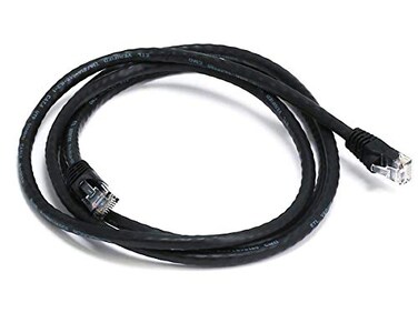 Monoprice 5FT 24AWG Cat5e 350MHz UTP Ethernet Bare Copper Network Cable - Black