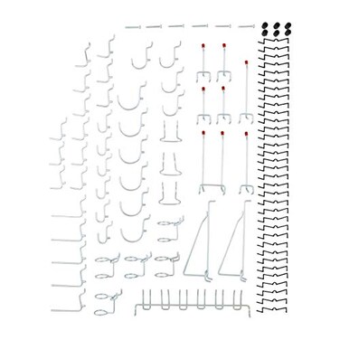 National Hardware 51-Piece Pegboard Hook Set, Steel, Zinc Plated