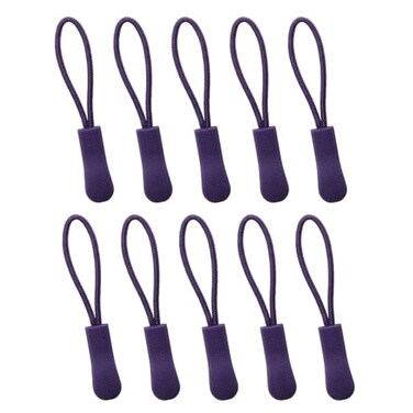YZSFIRM Luggage Zipper Pull Replacement for Backpack: 10 Pcs Purple Zipper Tab
