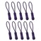 YZSFIRM Luggage Zipper Pull Replacement for Backpack: 10 Pcs Purple Zipper Tab