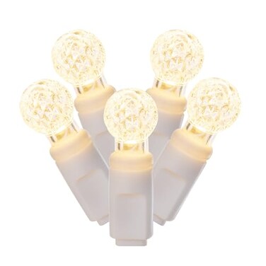 Vickerman X4W9101 100 Light G12 LED Light Set Warm White Lights on White Wire