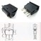 CESS Hull Shape Snap-in KCD3 3 Pin ON-Off-ON Switch ,2 Pack
