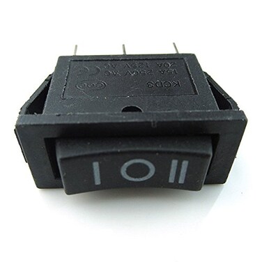 CESS Hull Shape Snap-in KCD3 3 Pin ON-Off-ON Switch ,2 Pack
