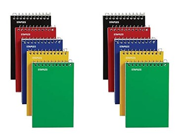 Staples Top Bound Memo Books, 3" x 5", 10/Pack ,10 Pack