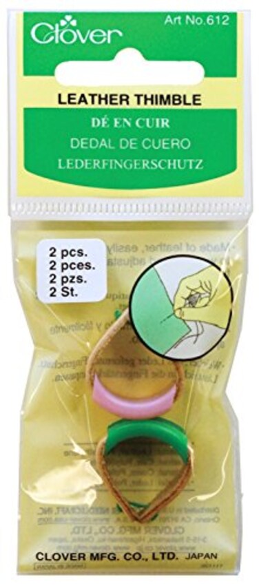 Clover Leather Thimble 612 set of 2