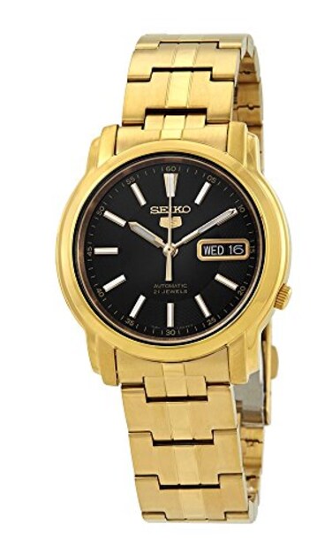 SEIKO Series 5 Automatic Black Dial Men's Watch SNKL88
