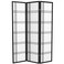 Red Lantern 6 ft. Tall Double Cross Shoji Screen - Black - 3 Panels