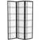 Red Lantern 6 ft. Tall Double Cross Shoji Screen - Black - 3 Panels