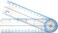 Westcott 7-Inch Goniometer Quick Angle Protractor Measuring Tool ,GO-180
