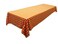 LA Linen Polyester Gingham Checkered 60 by 84-Inch Rectangular Tablecloth, White and Orange