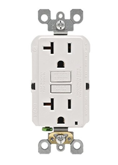 Leviton Self-Test SmartlockPro Slim GFCI Non-Tamper-Resistant Receptacle with LED Indicator ,3 Pack, GFNT2-3W, White