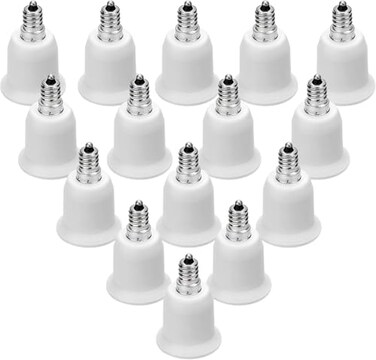 JACKYLED 15-Pack E12 to E26 Adapter,E26 E27 Converter Light Socket Adapter