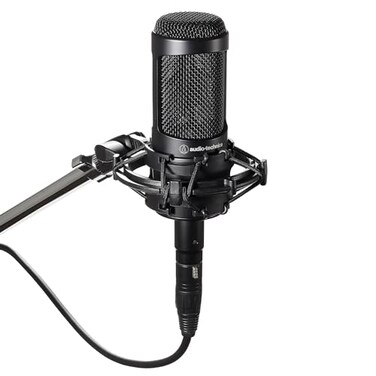 Audio-Technica AT2035 Cardioid Condenser Microphone, Perfect for Studio, PodcastingStreaming, XLR Output, Includes Custom Shock Mount