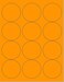 NextDayLabels Orange Labels - 2.5" Round12 Per Page1200 Labels