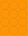 NextDayLabels Orange Labels - 2.5" Round12 Per Page1200 Labels