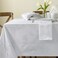 Benson Mills Harmony Scroll Woven Damask Fabric Tablecloth, Everyday, Parties, Special Occasions, Weddings and Holiday Table Cloth ,60" X 84" Rectangular, White