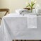 Benson Mills Harmony Scroll Woven Damask Fabric Tablecloth, Everyday, Parties, Special Occasions, Weddings and Holiday Table Cloth ,60" X 84" Rectangular, White