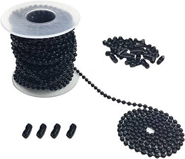 Hyamass 30 Feet 3.2mm Beaded Ball Chain, Ceiling Fan Pull Chain Extension