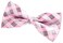 Retreez Classic Check Bow Tie ,Width: 5"- Pink and Grey Check
