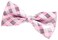 Retreez Classic Check Bow Tie ,Width: 5"- Pink and Grey Check