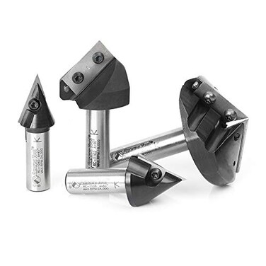 Amana Tool - 4Pc CNC 3D Signmaking Set ,AMS-150, Industrial Grade
